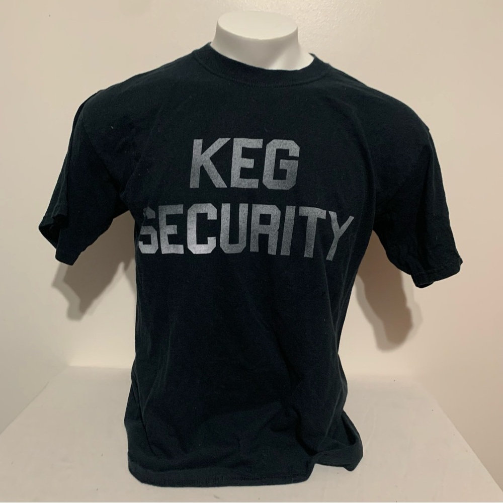 Black Graphic Novelty T-Shirt Keg Security